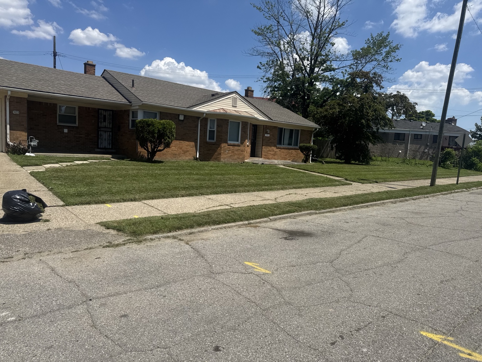 Maintained front yard