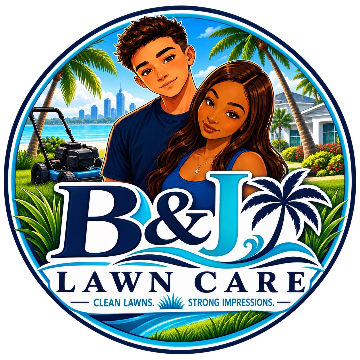 B&J Lawn Care logo